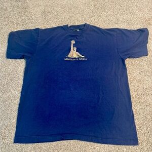 1990s Memories of Africa safari giraffe tee size XL